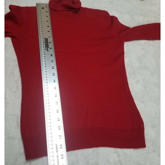 Liz Claiborne Golf Women Cashmere Turtleneck Pullover Sweater XS Red Long Sleeve - Picture 6 of 6